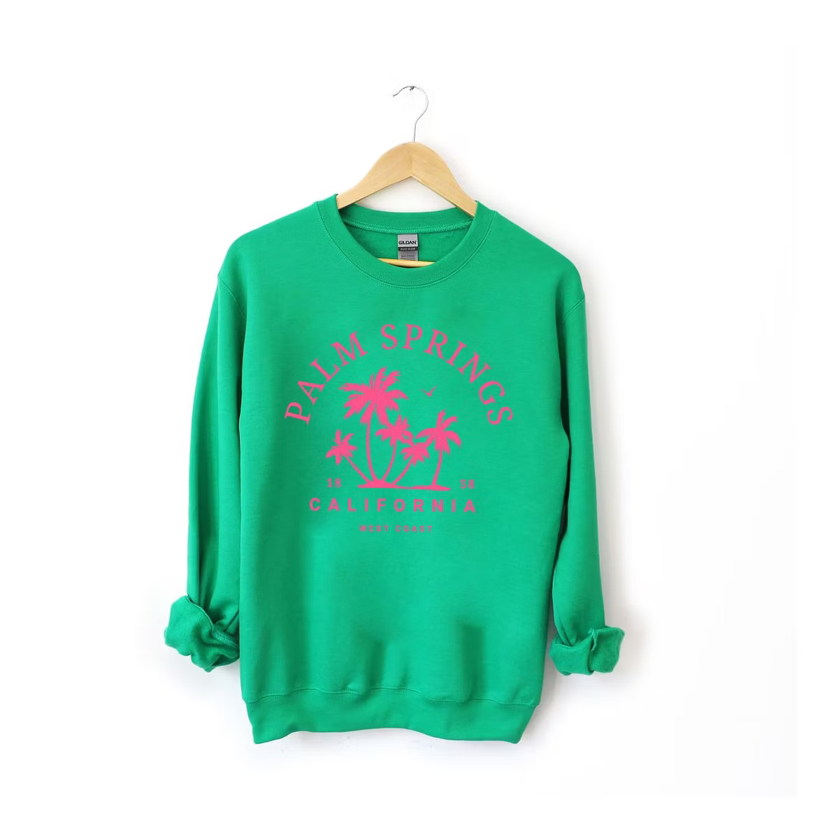 Simply Sage Market Women's Graphic Sweatshirt Palm Springs Palm Trees | Target
