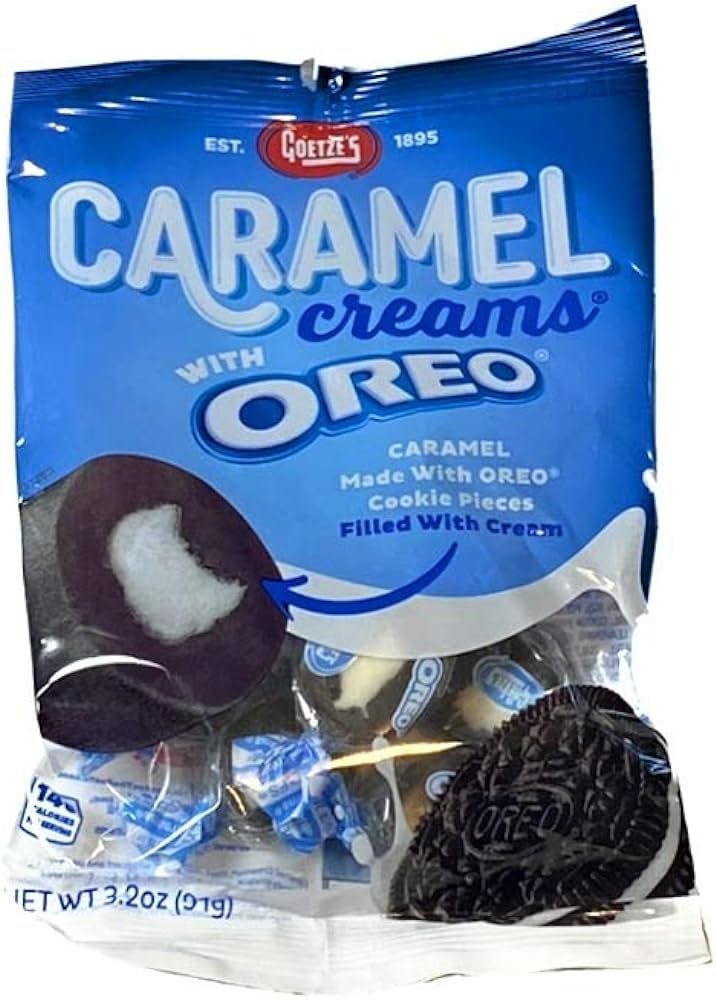 Goetze’s Oreo Caramel Creams New Chocolate Chewy Candy Taffy 1 Bag 3.2 oz Like Cow Tails Vanill... | Amazon (US)