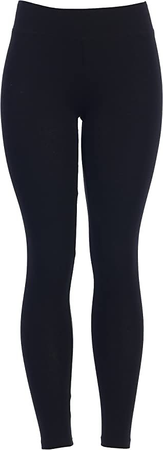 EttelLut Cotton Spandex Basic Leggings Pants-Jersey Full/Capri Regular/Plus Size | Amazon (US)