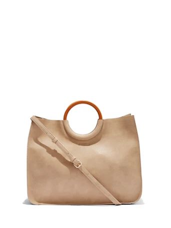 Wooden-Handle Tote Bag | New York & Company