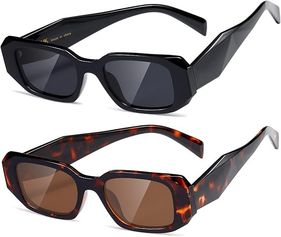 kimorn Rectangle Trendy Sunglasses for Women Men Retro Trendy Sun Glasses 90’s Vintage Square F... | Amazon (UK)