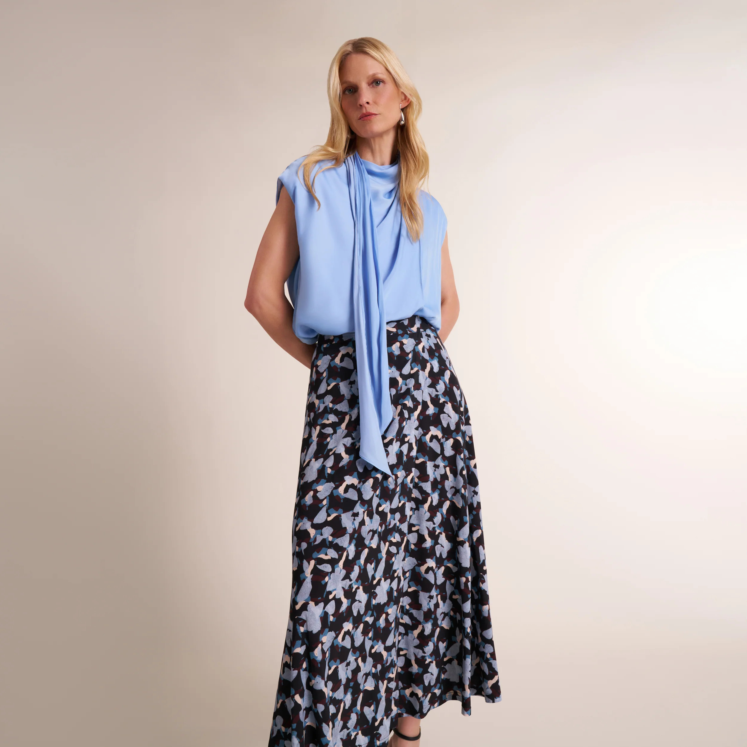 Ismelka Scarf Top - Eco Drape :: Sky Blue | MM LaFleur
