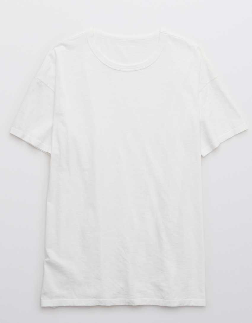 Aerie Distressed Basic Boyfriend T-Shirt | American Eagle Outfitters (US & CA)