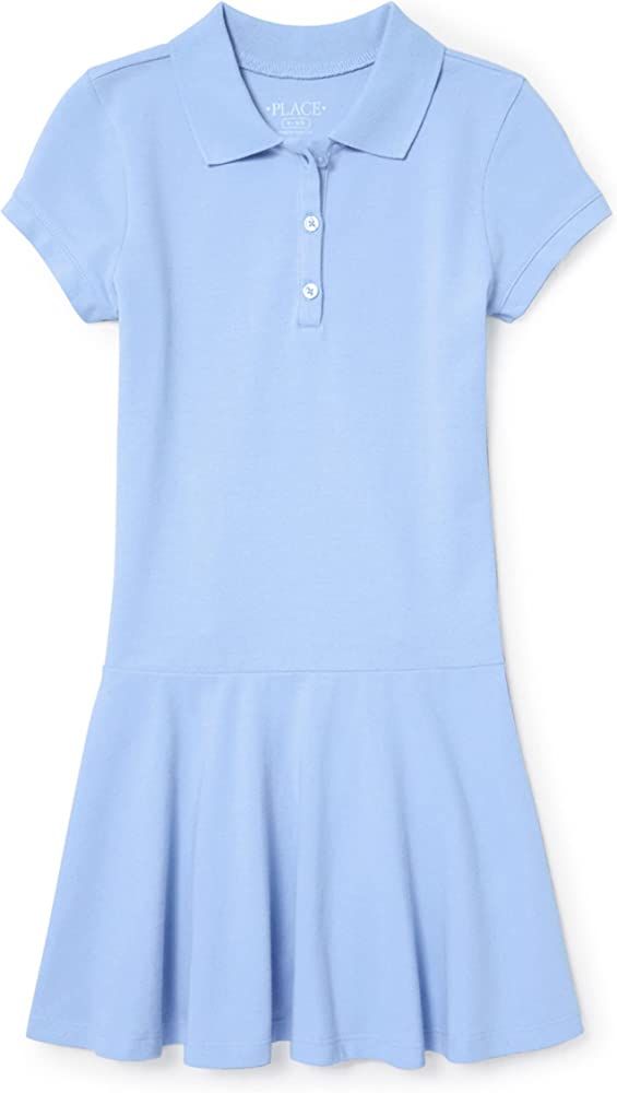 The Children's Place Girls' Uniform Pique Polo Dress 2-Pack | Amazon (US)