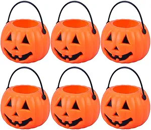 TOYANDONA 8 Pieces Halloween Candy Buckets Trick or Treat Pumpkin Bucket Halloween Party Favors P... | Amazon (US)