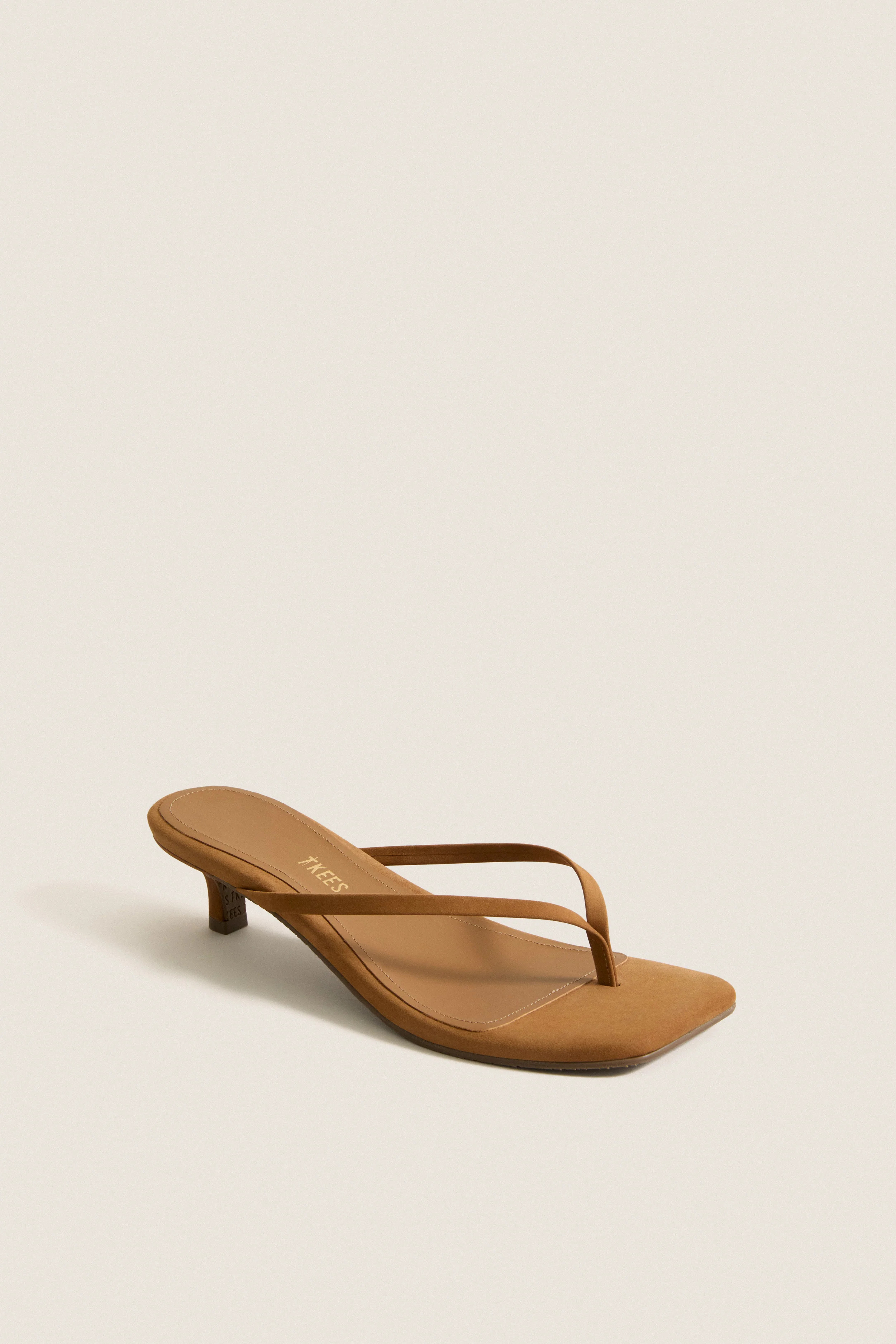 Camel Suede Square Toe Julia Heels | Tuckernuck (US)