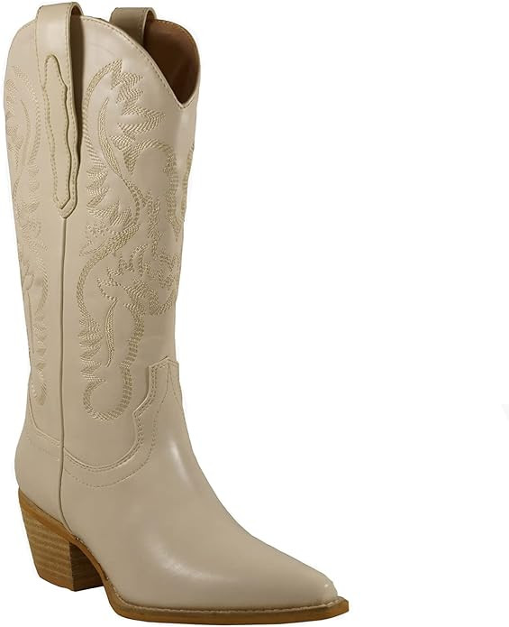 Amazon.com | ARiderGirl Hanan Women Knee High Boots (Cream, 9) | Knee-High | Amazon (US)