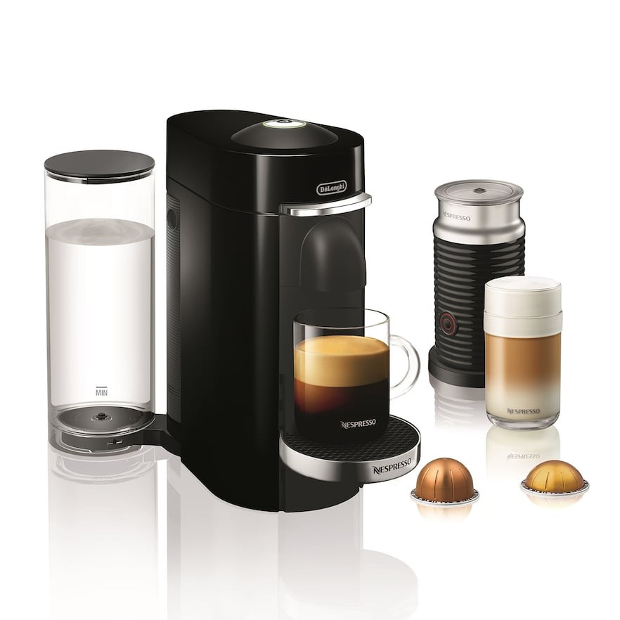 Nespresso Vertuo Plus Deluxe Coffee & Espresso Machine with Aeroccino Milk Frother by Delonghi, Black | Kohl's