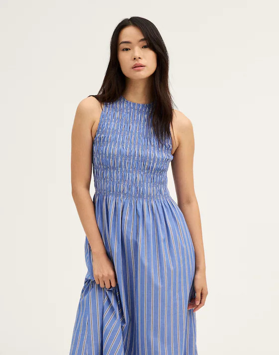 Smocked Racerback Midi Dress | Madewell
