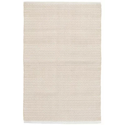 Herringbone Linen/White Handwoven Indoor/Outdoor Rug | Wayfair North America