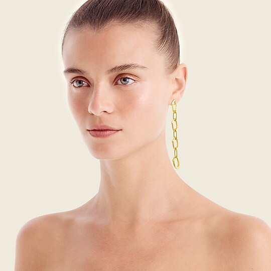 Textured chainlink earrings | J. Crew US