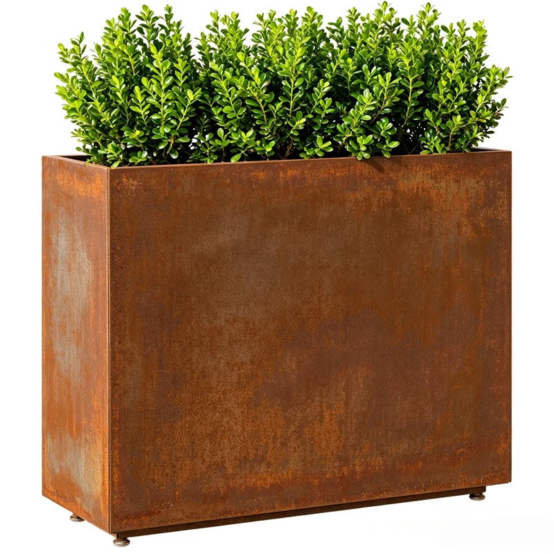 30" Tall Elevated Metal Planter 36"W x 11"D – Corten Steel Style Weathering Steel Planter Box w... | Wayfair North America