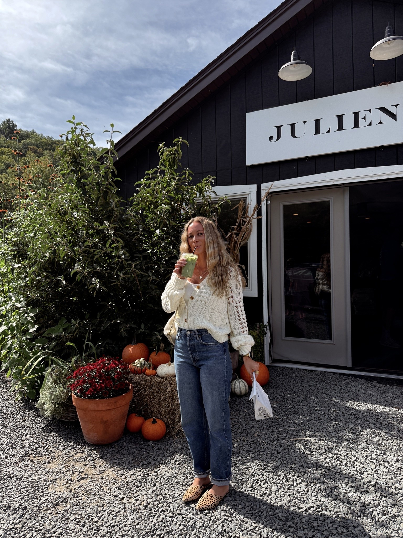 Early Fall weekend outfit of the day, cream cardigan with Agolde jeans, hair waver linked too!

#LTKootd