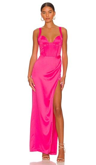 Elodie Maxi Dress in Hot Pink | Revolve Clothing (Global)