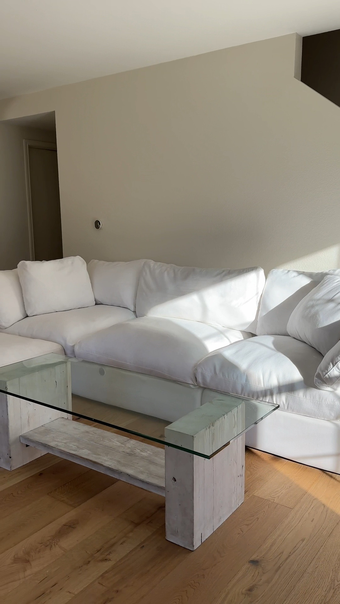 cloud couch dupe ☁️ it was my first time washing the couch and it came out looking brand spanking new🤯🫧✨🥹 Linking the couch here! I also get lots of questions on the coffee table, but I got it from FB Marketplace and the previous owner said it was custom made! 

#LTKhome #LTKstyletip #LTKVideo