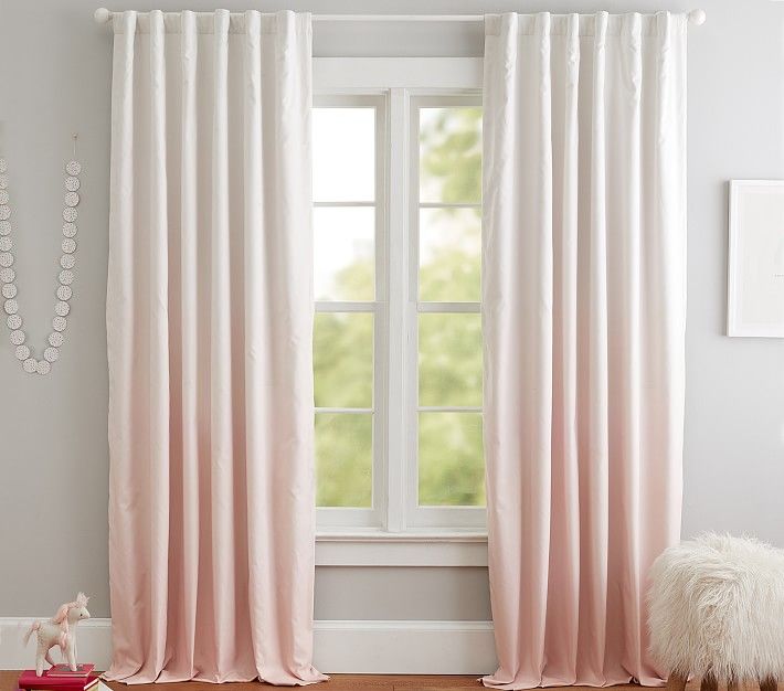 Ombre Blackout Curtain Panel | Pottery Barn Kids