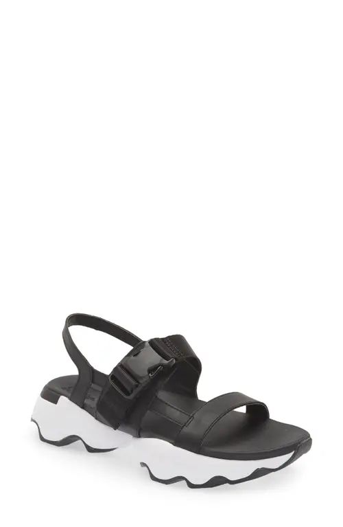 SOREL Kinetic Impact Slingback Sandal in Black White at Nordstrom, Size 6 | Nordstrom