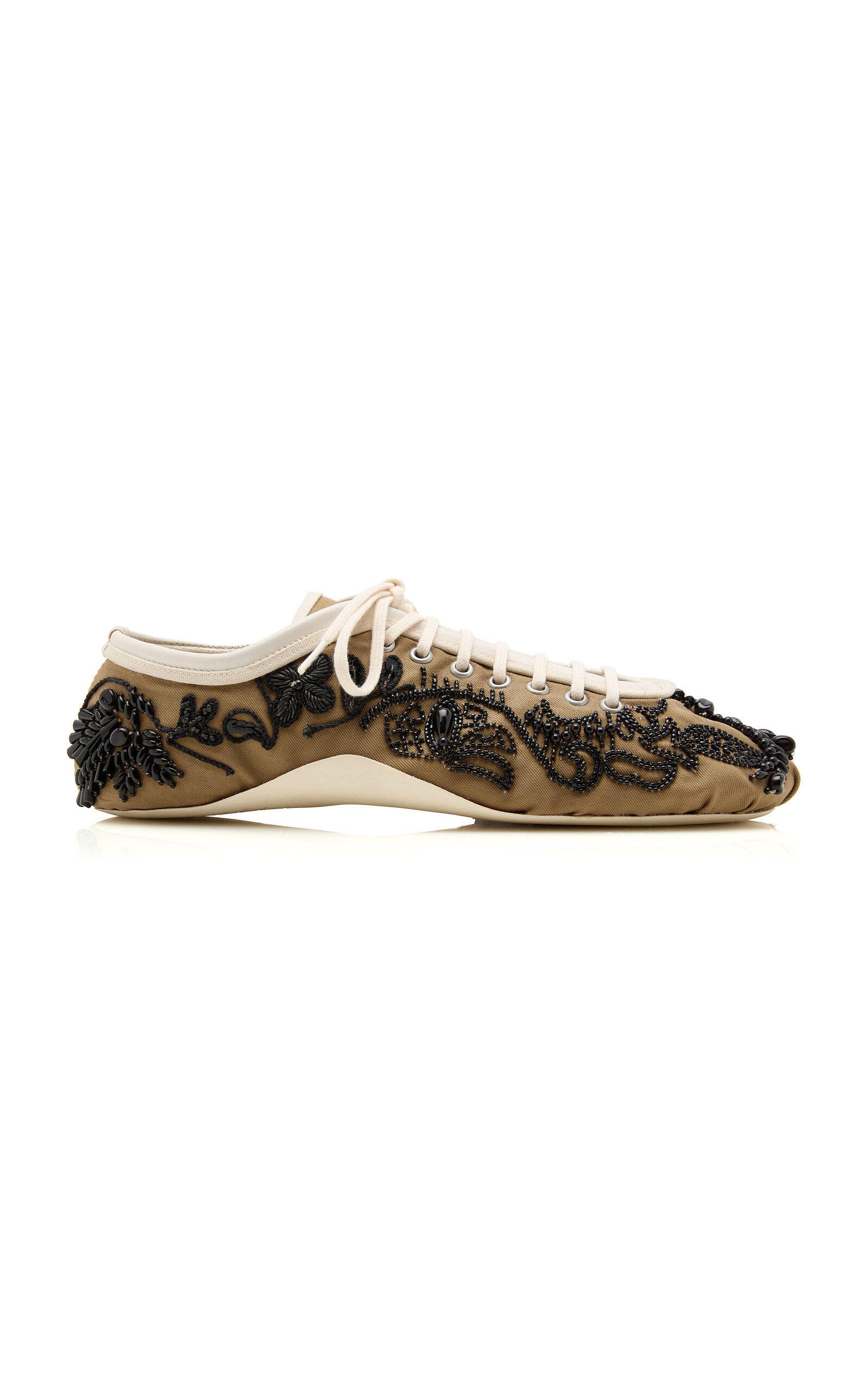Embroidered Twill Ballerina Sneaker | Moda Operandi (Global)