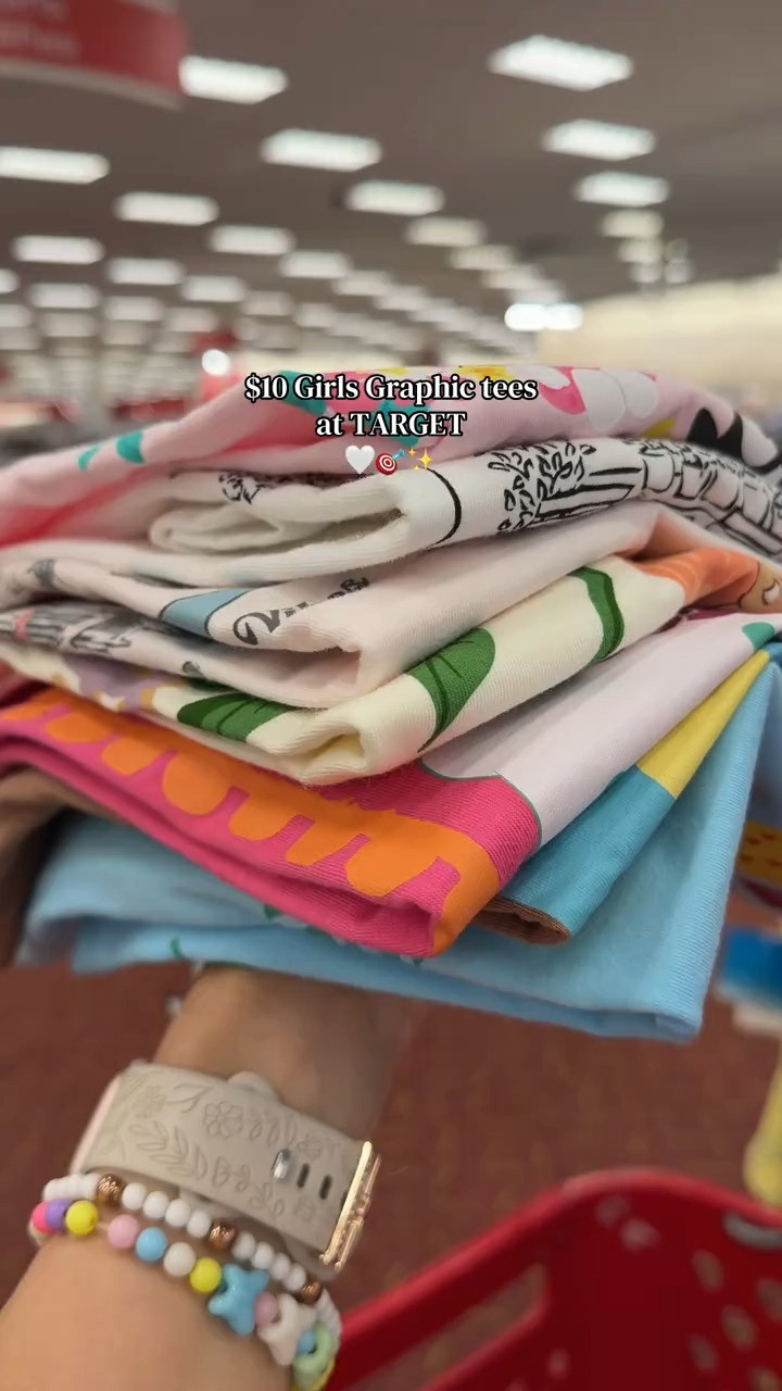 these $10 girls graphic tees at Target are such a cute find for spring and summer. The fun colors, playful prints, and easy everyday style make them perfect for girls outfits, school looks, and affordable kids fashion.
 

 #LTKootd #LTKBaby #LTKKids