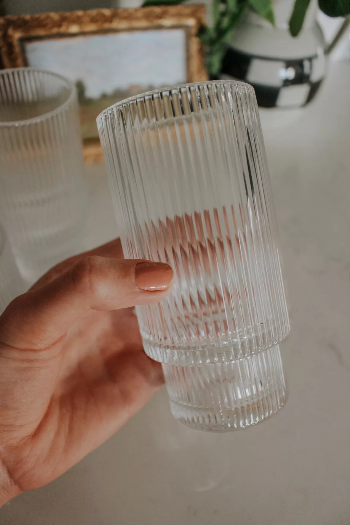 Combler Ribbed Glass Cups