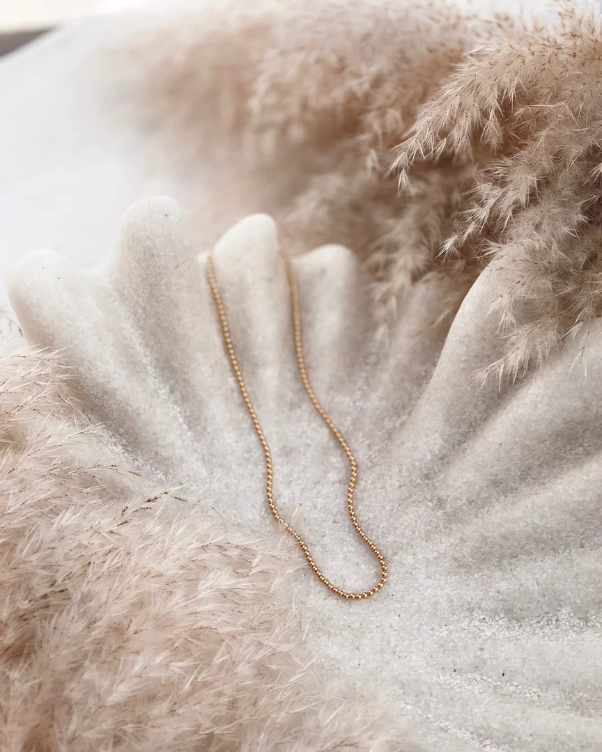 THE BEADED NECKLACE - GOLD | Stylin by Aylin