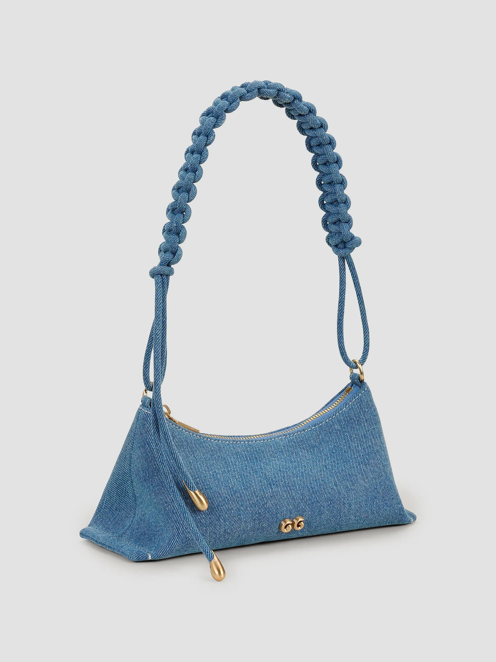 Cult Gaia Osa Denim Shoulder Bag | Saks Fifth Avenue | Saks Fifth Avenue