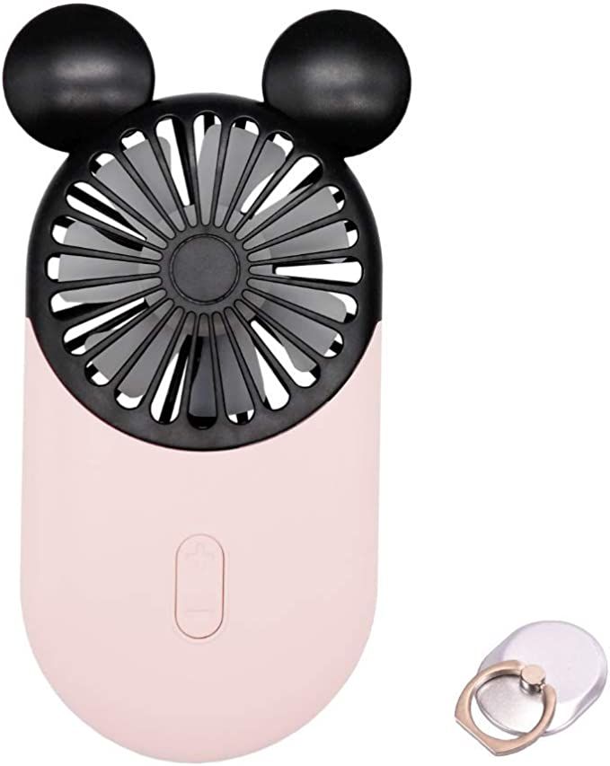 DecoLife Cute Personal Mini Fan, Handheld & Portable USB Rechargeable Fan with Beautiful LED Ligh... | Amazon (US)
