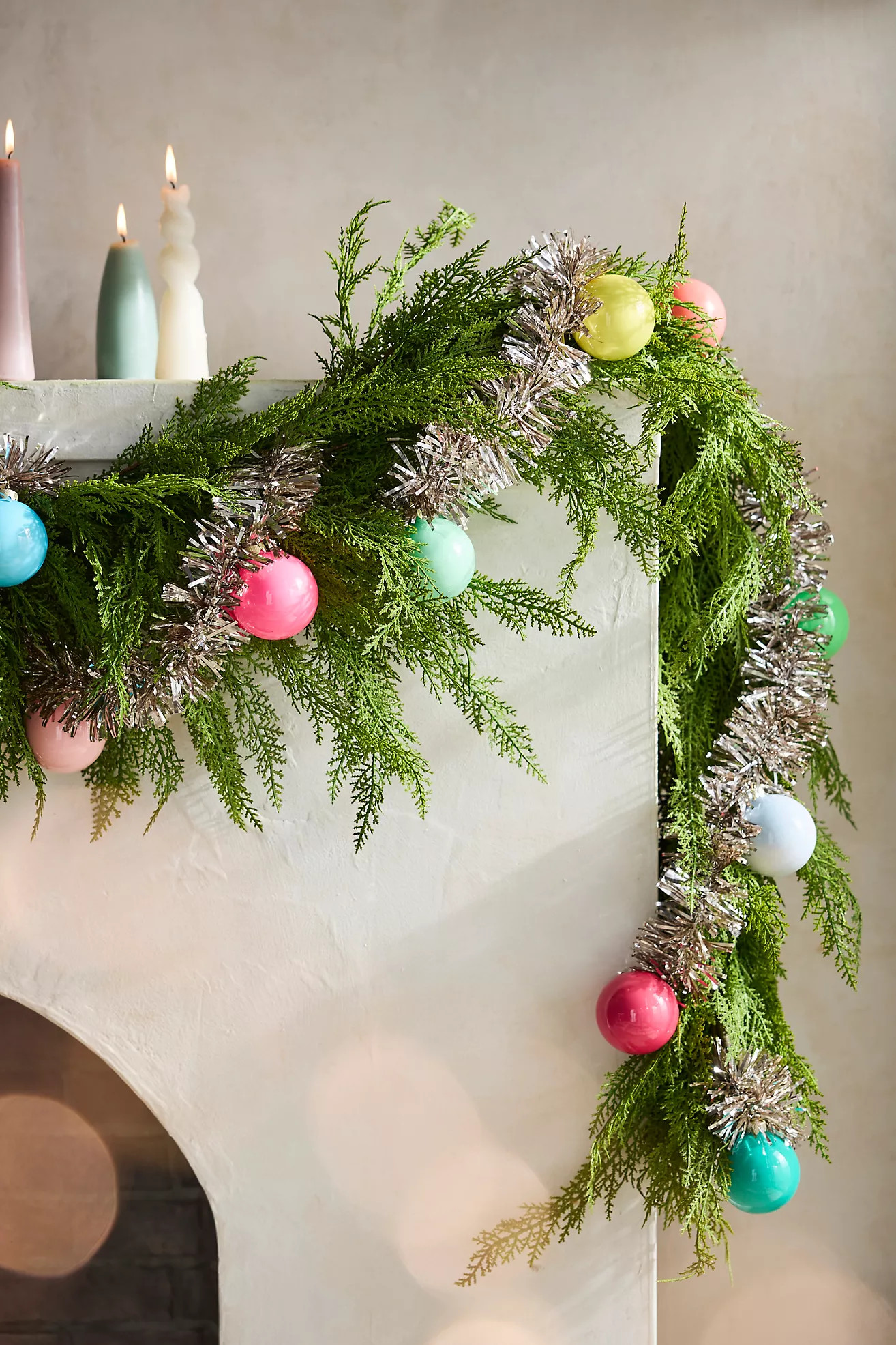 Good Cheer Bauble Tinsel Garland, 9' | Anthropologie (US)