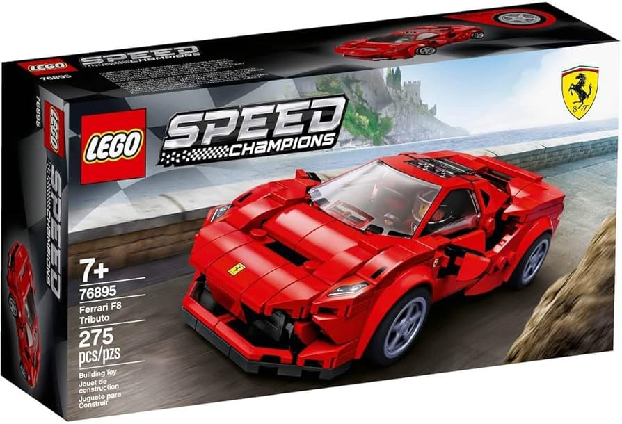 LEGO Speed Champions 76895 Ferrari F8 Tributo Toy Cars for Kids, Building Kit Featuring Minifigur... | Amazon (US)