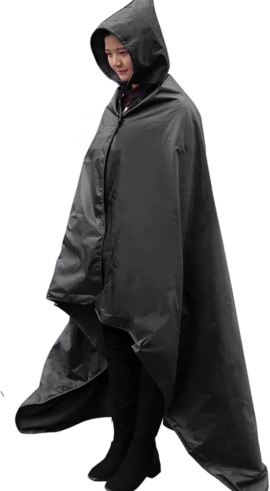 DUKUSEEK Hooded Stadium Blanket, Waterproof Windproof Outdoor Fleece Blanket - Large (79"x 59"), ... | Amazon (US)