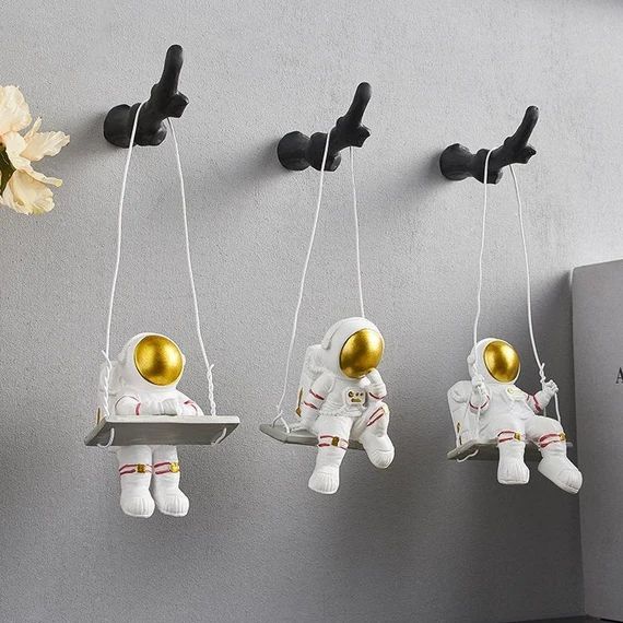 3D Swinging Astronauts Set Wall Decor Nursery Kids Room Game Room Decor | Etsy (CAD)