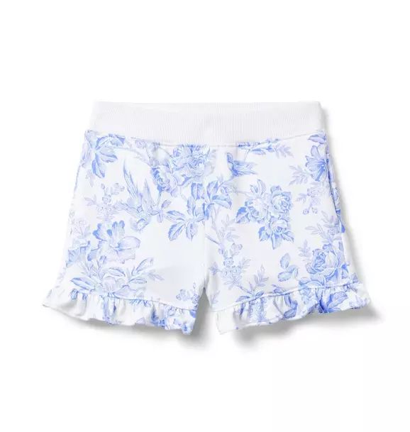 Floral Toile Ruffle Hem Short | Janie and Jack