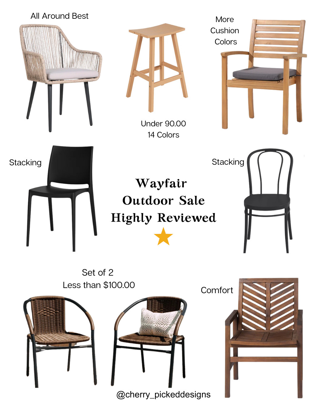 Consider this your cherry-picked list of outdoor chair perfection! 🍒 No B.S., just the best-reviewed options from current outdoor sales that actually deliver on style and comfort. I've done the digging so you don't have to. Elevate your outdoor space with these highly-rated finds! #LTKPatio #OutdoorDecor #HomeDesign #SummerSale #OutdoorSale #TopRated #PatioRefresh #DealsAndSteals #DesignerPicks 

 #LTKHome #LTKSaleAlert #LTKFindsUnder100
