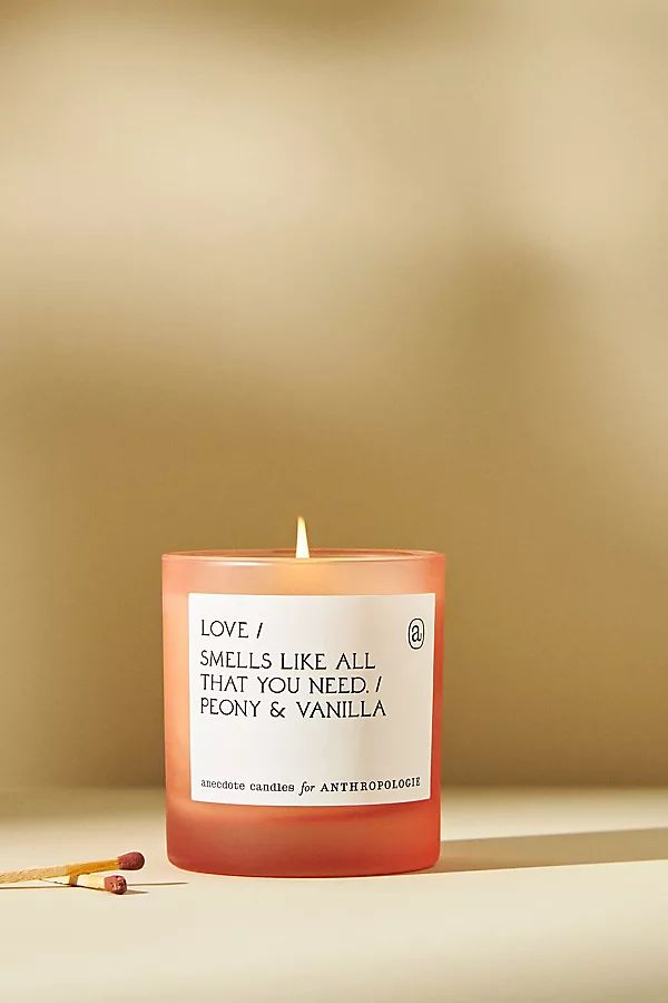 Anecdote Love Glass Jar Candle By Anecdote Candles in Pink | Anthropologie (US)