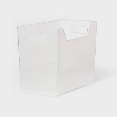 Large Multipurpose Storage Bin Clear - Brightroom™: Polyethylene, Universal Utility, 9.75" H, 8... | Target