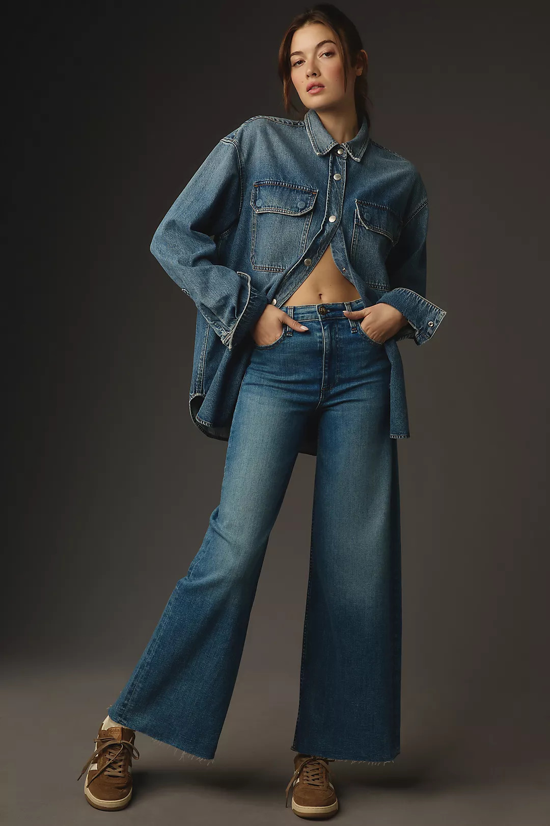 rag & bone Sofie High-Rise Crop Wide-Leg Jeans | Anthropologie (US)