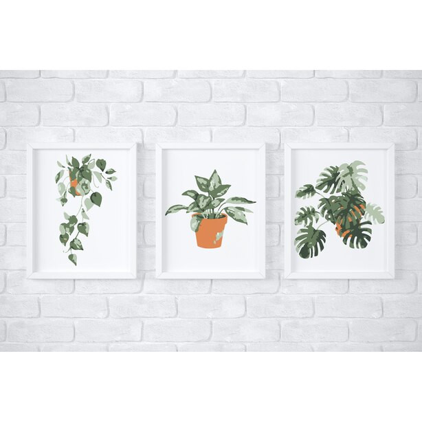 Tropical Potted Plants Paint by Number | Indigo (CA)