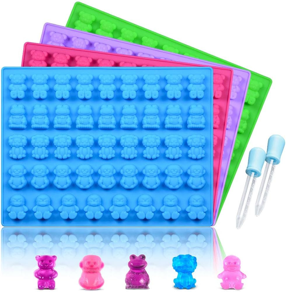 Silicone Candy Gummy Bear Molds - Chocolate Molds Including Bears, Frogs, Lions, Monkeys, Penguin... | Amazon (US)