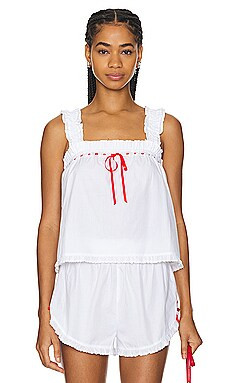 Damson Madder Pauline Sleep Cami in White from Revolve.com | Revolve Clothing (Global)