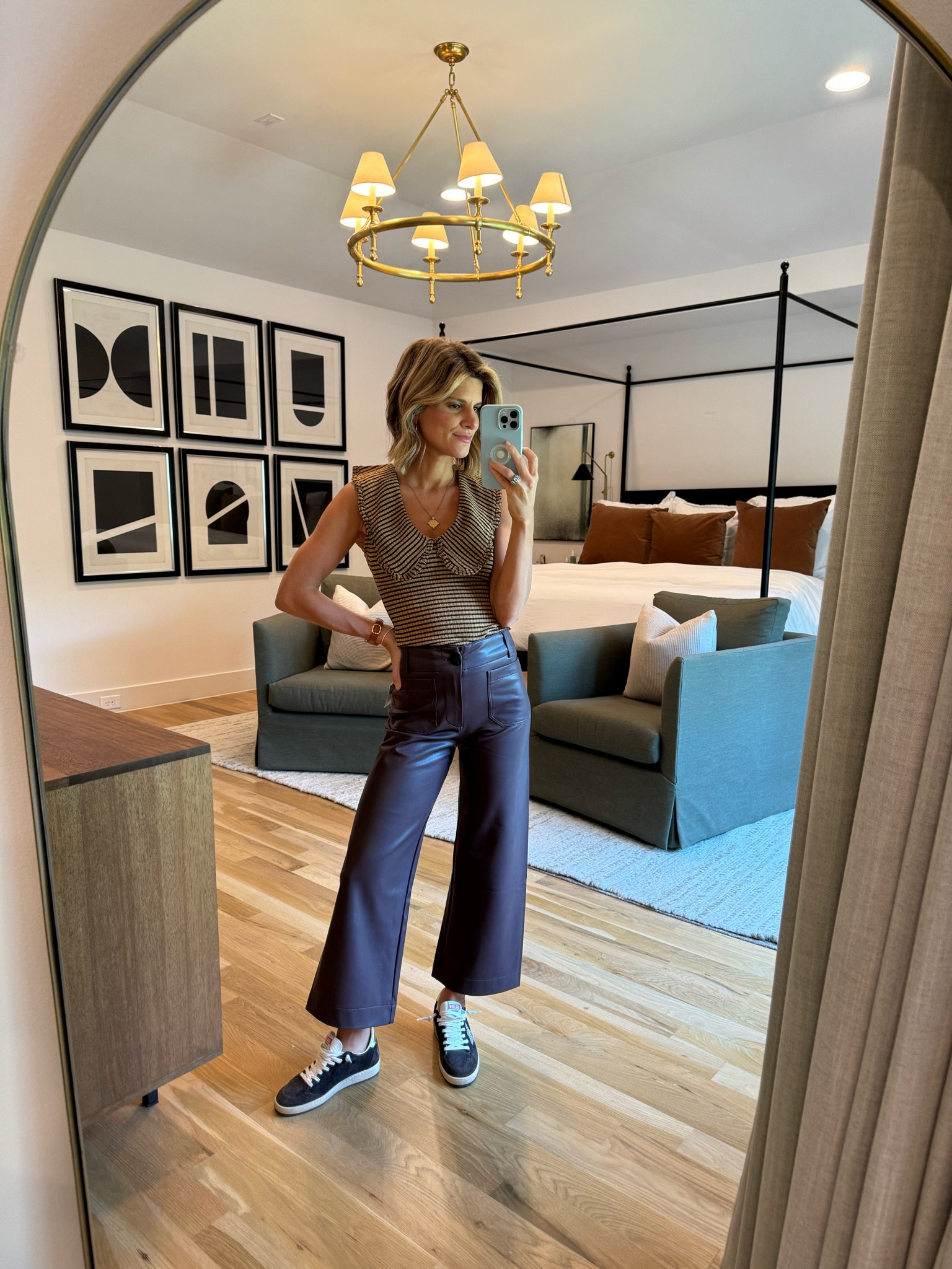 Wearing XS in top and petite length pants 