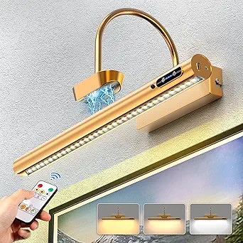 GINATY Ultra Bright Wireless Picture Light with Remote 350 Lumens, Fast Charge Painting Light Bat... | Amazon (US)