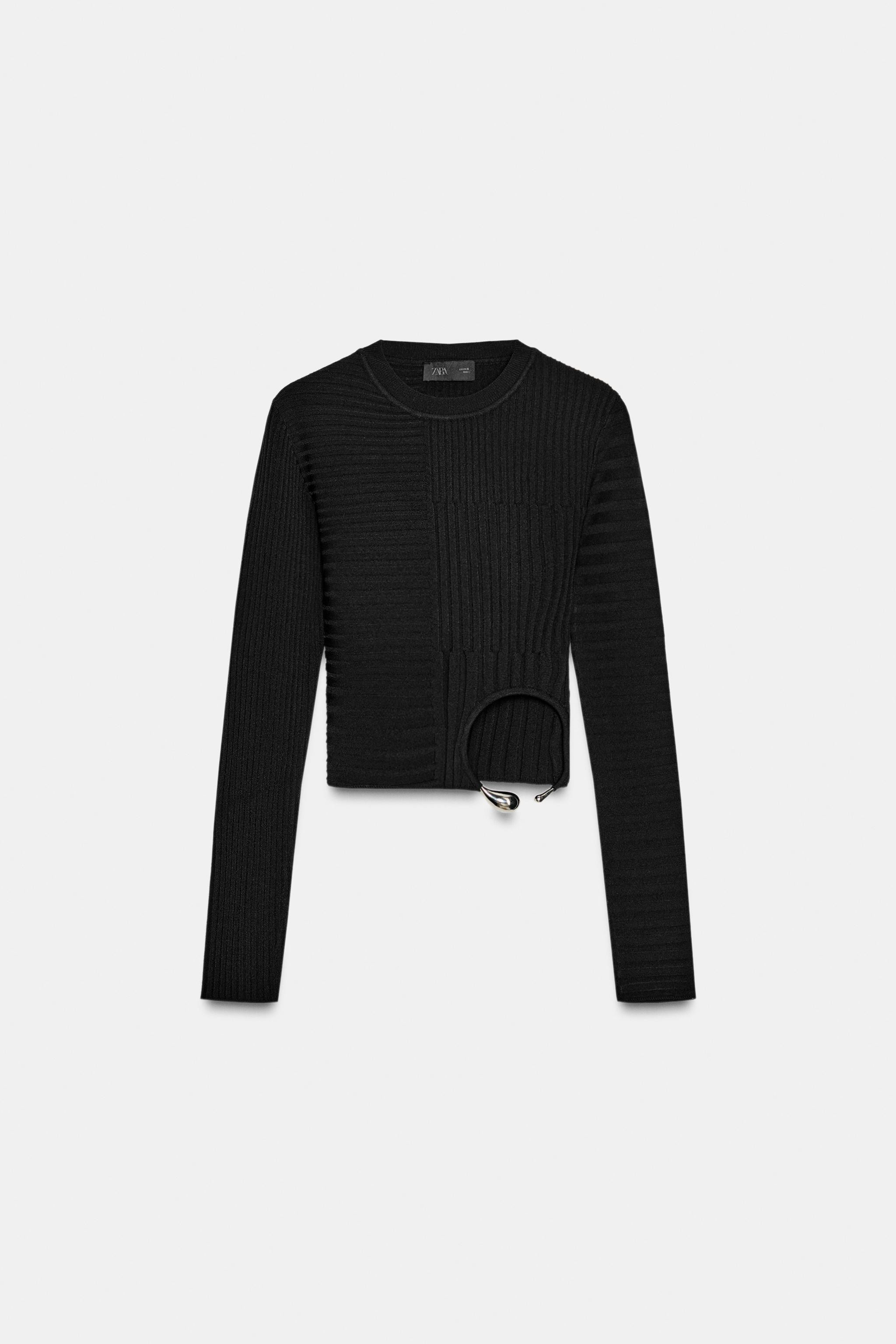 RIBBED KNIT TOP WITH APPLIQUÉ | Zara US