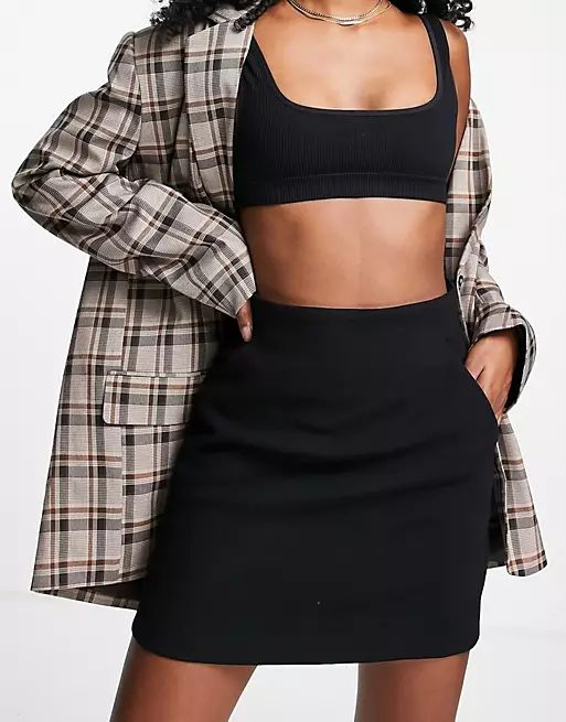 & Other Stories recycled polyester a line mini skirt in black | ASOS (Global)
