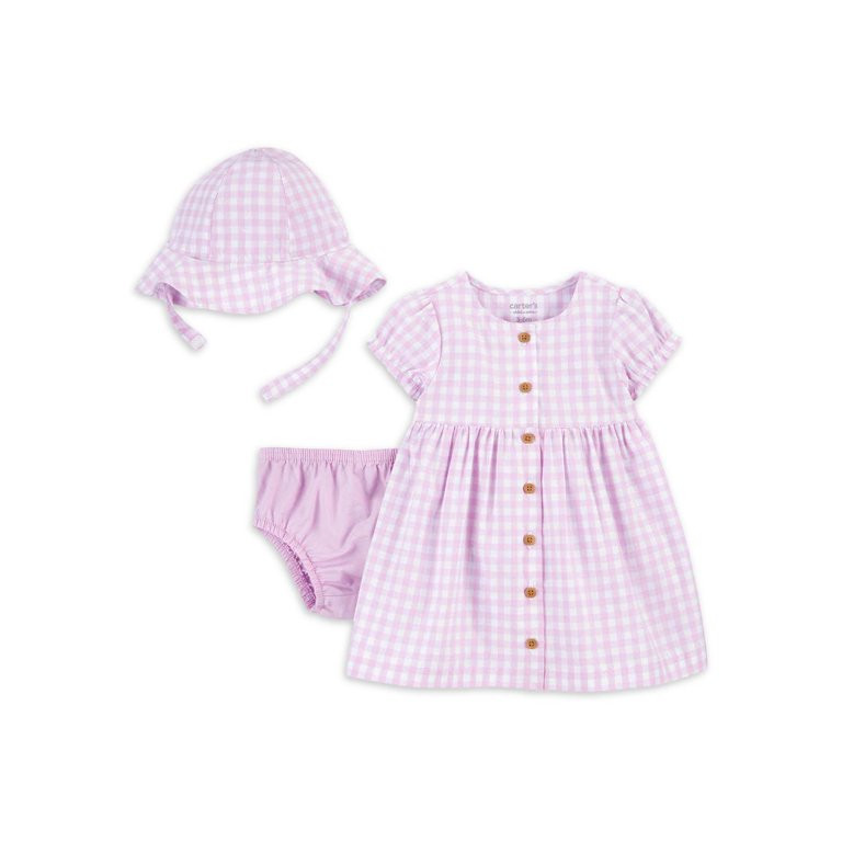 Carter's Child of Mine Baby Girl Dress Set, 3-Piece, Sizes 0-24M | Walmart (US)