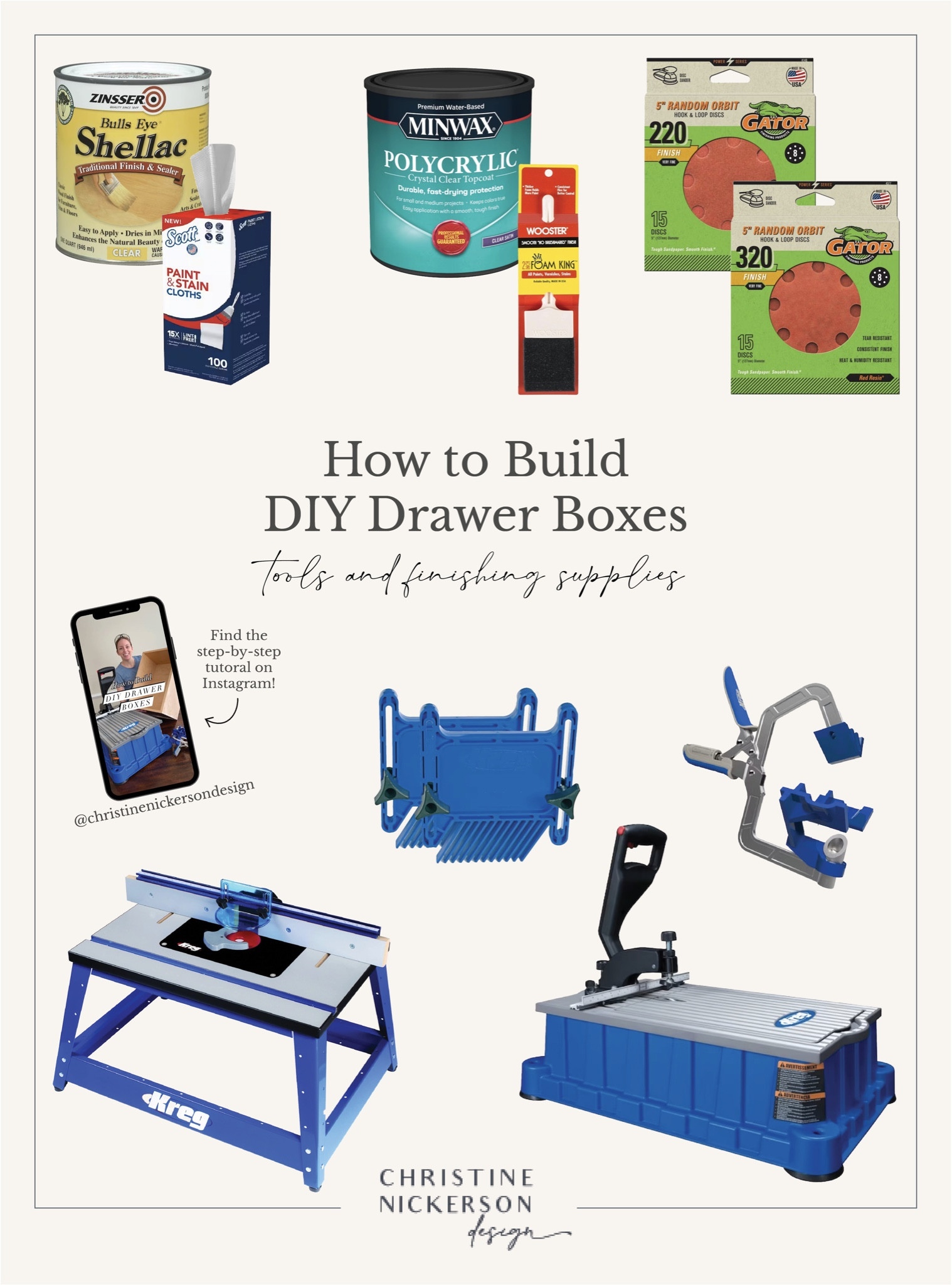 Sharing the supplies I use to build drawer boxes for my DIY cabinetry!  Check out my reel on Instagram for the step-by-step tutorial!

#LTKhome