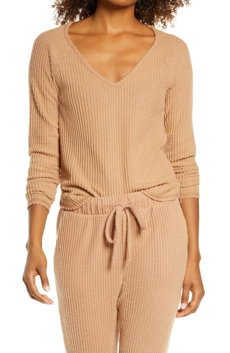 Waffle V-Neck Top | Nordstrom