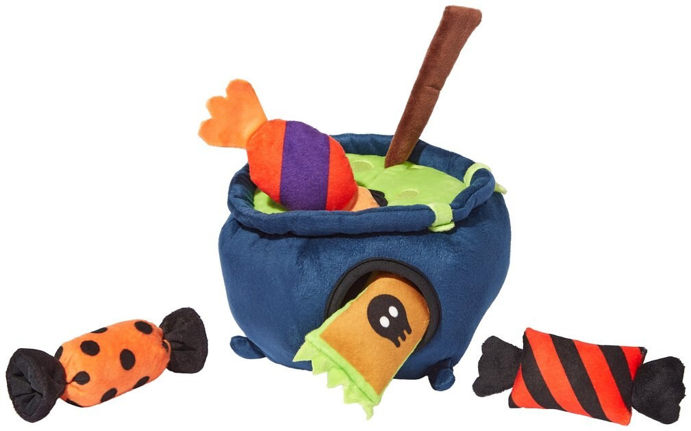 FRISCO Halloween Candy Cauldron Hide & Seek Puzzle Plush Squeaky Dog Toy - Chewy.com | Chewy.com