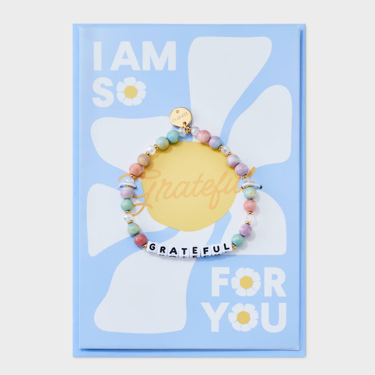 Little Words Project Grateful Card and Beaded Bracelet Set 2pc - Multicolor | Target