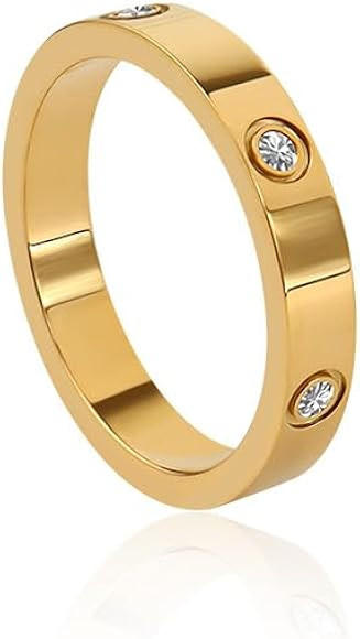 Love Friendship Ring 18K Gold White Gold Rose Silver Plated Cubic Zirconia Titanium Steel Stainle... | Amazon (US)