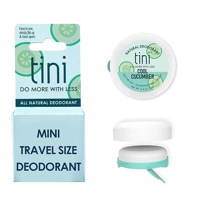 Tini Naturals Mini Travel Size Deodorant, Unisex Aluminum Free Deodorant with Coconut Oil & Shea ... | Amazon (US)